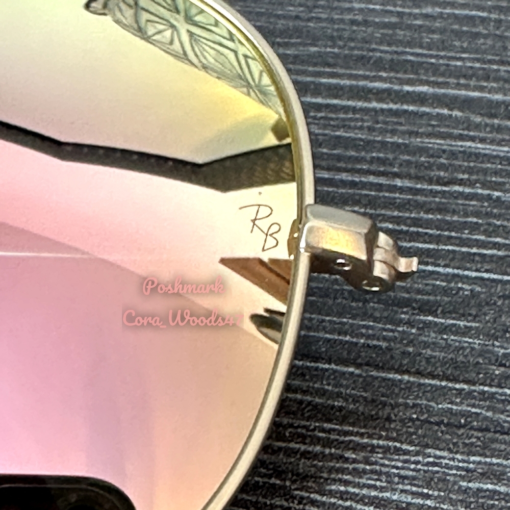 Ray Ban Aviator Copper Pink Flash Lenses RB3025 Gold Frame 58 / 62 Unisex New - Picture 7 of 16
